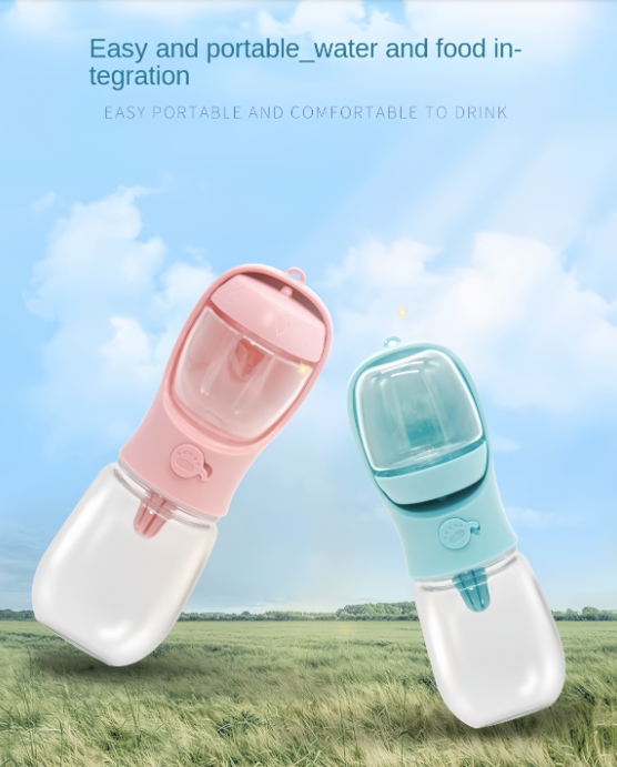 Pet Water Bottle With Food Storage